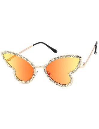 Value Edition Lunettes de soleil forme papillon avec strass - Assorties