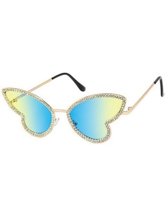 Value Edition Lunettes de soleil forme papillon avec strass - Assorties