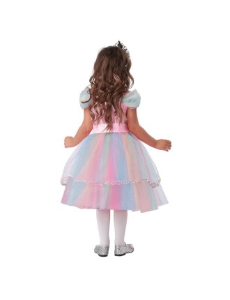 Value Edition Costume de princesse arc-en-ciel coloré pour tout-petit