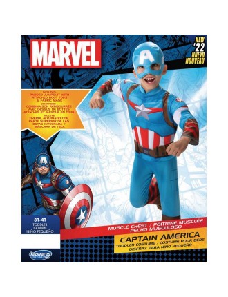 Value Edition Captain America Costume enfant 3T-4T - Avengers