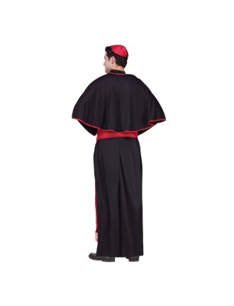 Value Edition COSTUME DE CARDINAL Adulte - Taille Unique - Noir/Rouge