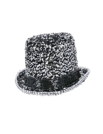 Value Edition Chapeau haut de forme de luxe en feutre et paillettes