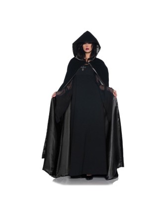 Value Edition Cape à capuche Deluxe en velours et satin 63 pouces