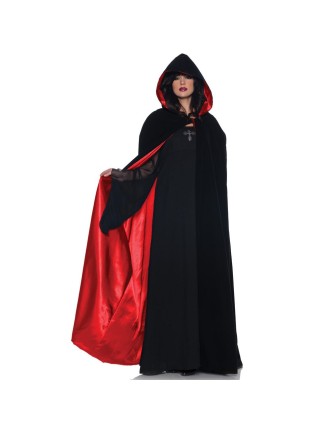 Value Edition Cape à capuche Deluxe en velours et satin 63 pouces