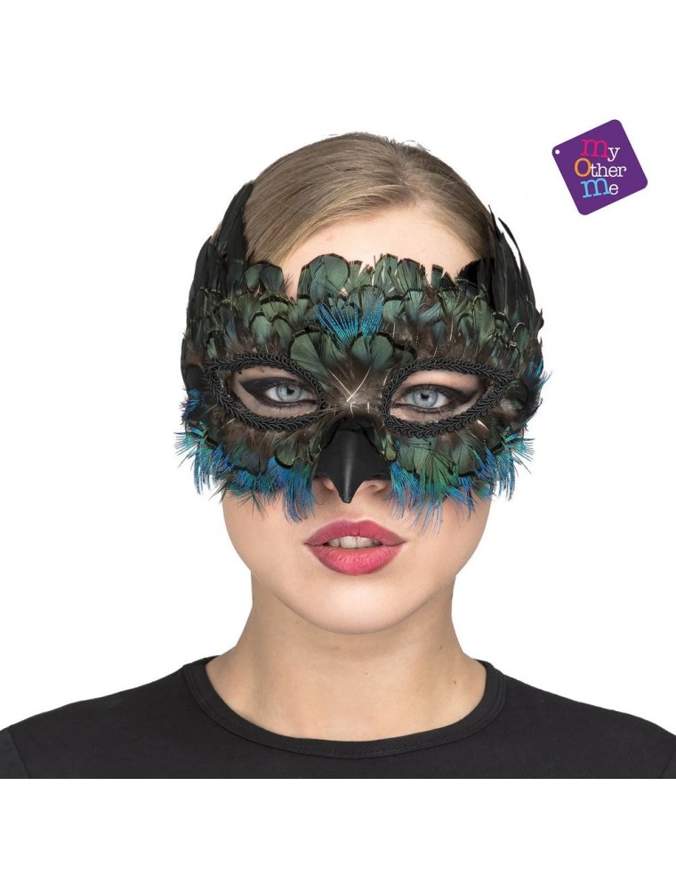 Value Edition Masque oiseau avec plumes