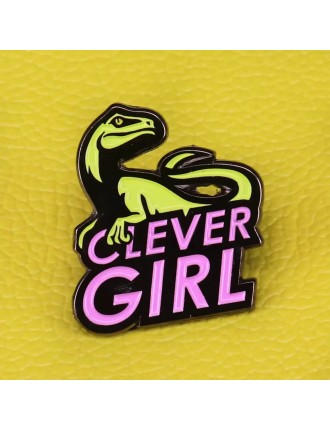 Value Edition Clever Girl Badge Dinosaure Broche mignon Animal Émail Pin