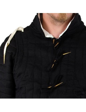 Value Edition Sous-amor Imperial Gambeson LARP, Noir