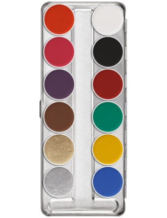 Value Edition Palette KRYOLAN Aquacolor 12 couleurs