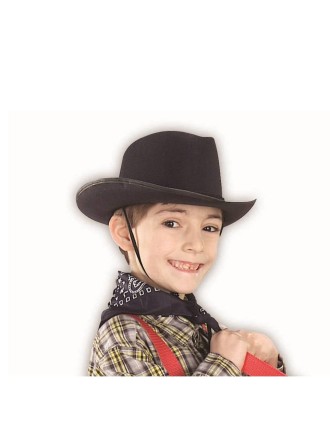 Value Edition Chapeau de cowboy en feutre - Enfant Noir