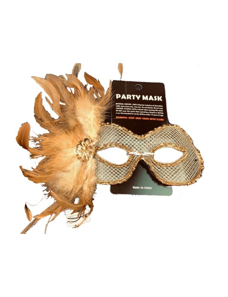 Value Edition Masque en dentelle avec plumes