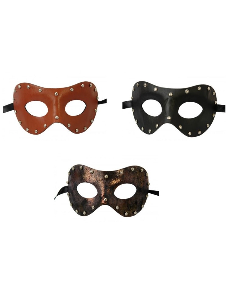 Value Edition Masque en cuir avec des clous ronds