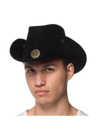 Value Edition Chapeau de cowboy en simili cuir