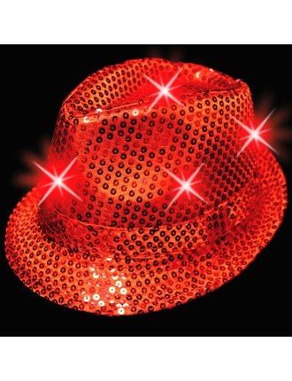 Value Edition Chapeau Fedora à sequins LED