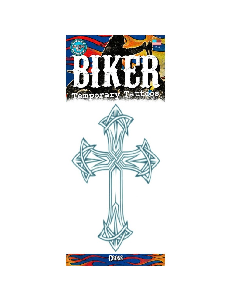 Value Edition Tatouage temporaire de motard BIKER CROSS BKR408